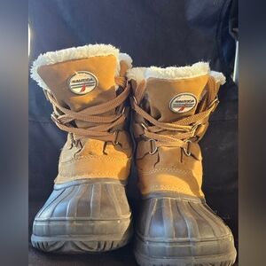 Nautica Tan Winter Boots with Fur Trim